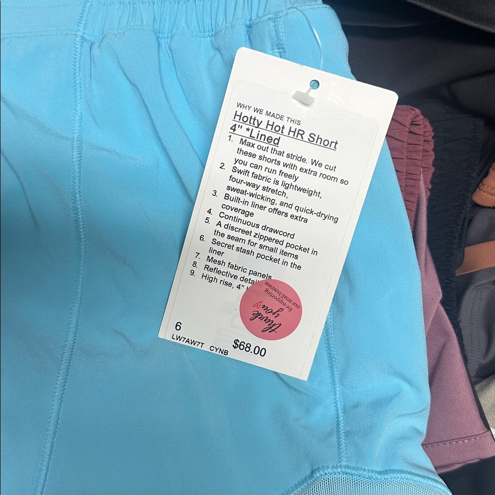 NWT Lululemon Hotty Hot HR 4 inch shorts - Picture 3 of 3